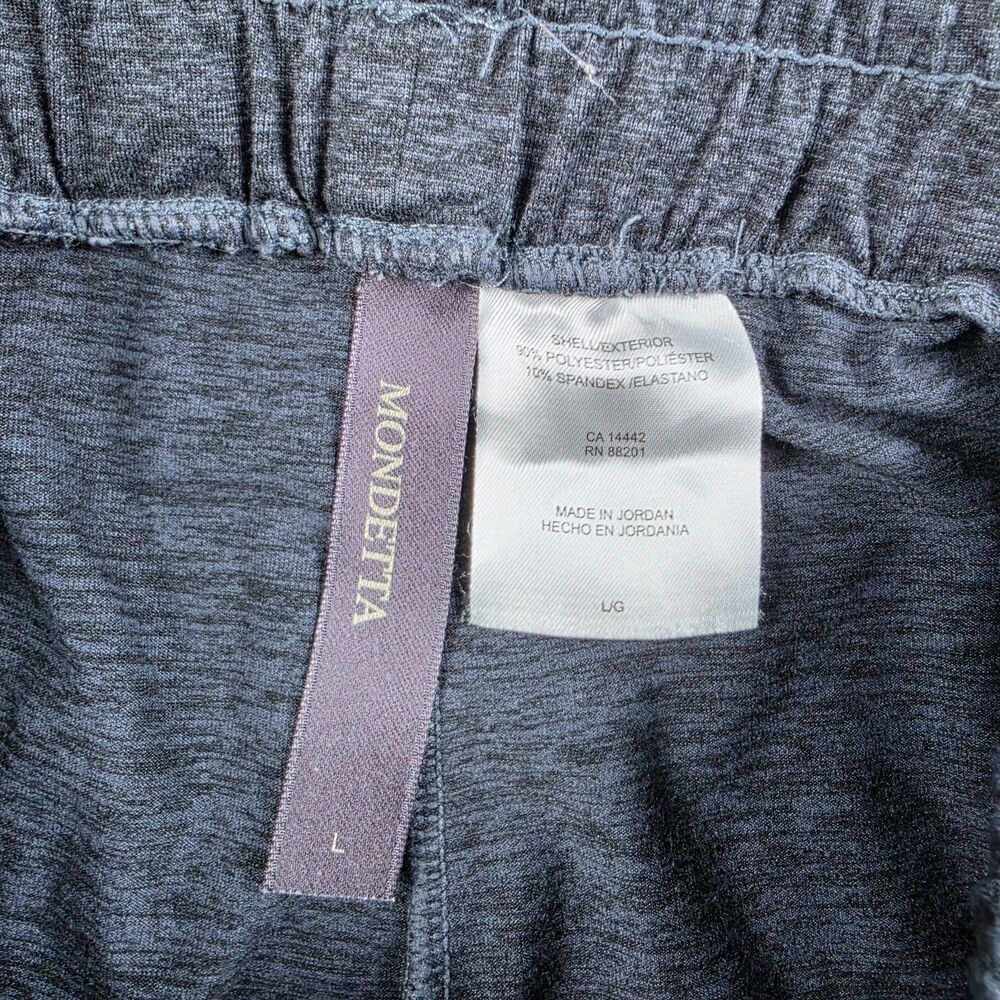 Mondetta Womens L Gray Space Dye Knit Joggers Pants Drawstring Athletic Stretch - Picture 5 of 8